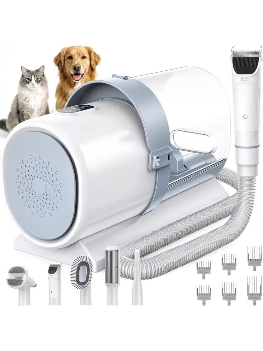 Pet Grooming Vacuum Kit for Cats & Dogs, 2.5L Dust Cup, Hair Removal Tool